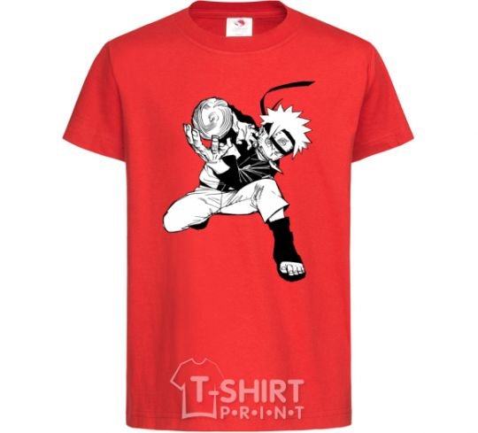 Kids T-shirt Naruto Razengag anime manga red фото