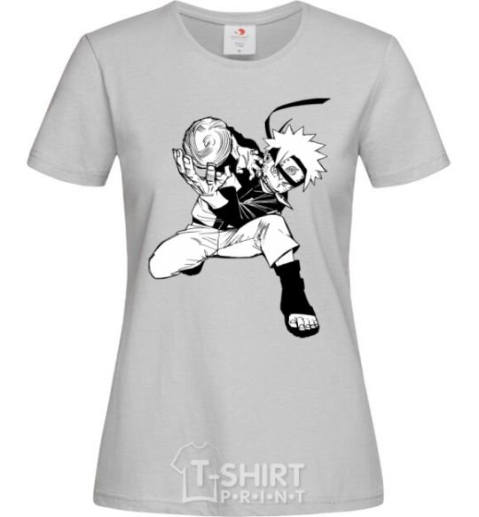 Women's T-shirt Naruto Razengag anime manga grey фото