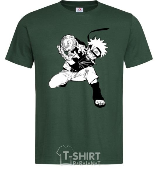 Men's T-Shirt Naruto Razengag anime manga bottle-green фото