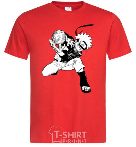 Men's T-Shirt Naruto Razengag anime manga red фото