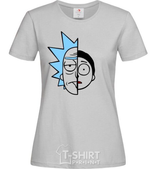 Women's T-shirt Rick and Morty grey фото