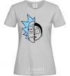 Women's T-shirt Rick and Morty grey фото