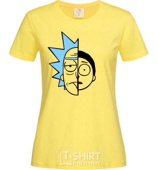 Women's T-shirt Rick and Morty cornsilk фото