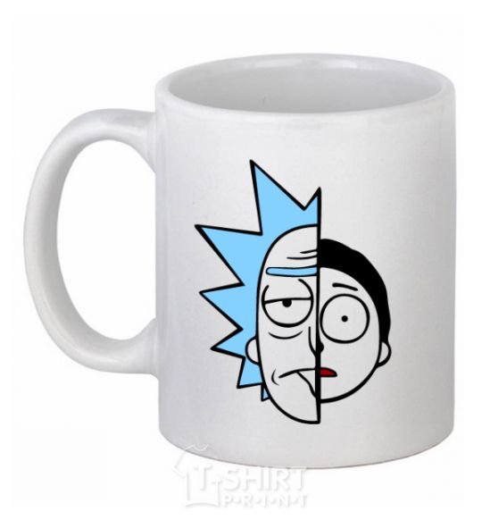 Ceramic mug Rick and Morty White фото