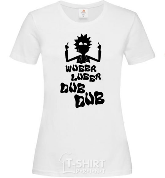 Women's T-shirt Rick WUBBA LUBBA DUB DUB White фото