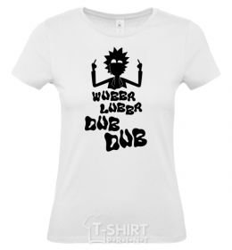 Women's T-shirt Rick WUBBA LUBBA DUB DUB White фото