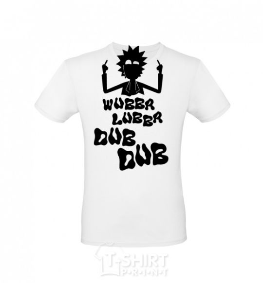 Men's T-Shirt Rick WUBBA LUBBA DUB DUB White фото