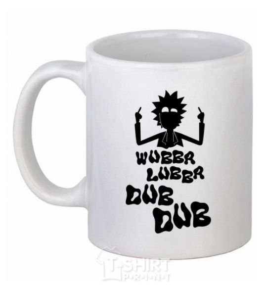 Ceramic mug Rick WUBBA LUBBA DUB DUB White фото