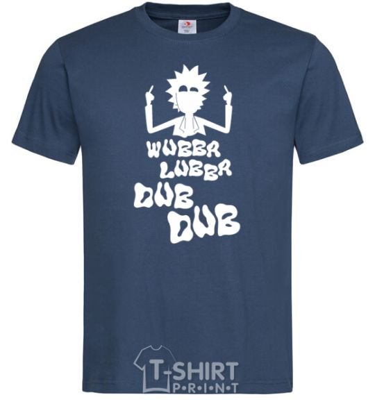 Мужская футболка Rick WUBBA LUBBA DUB DUB Темно-синий фото