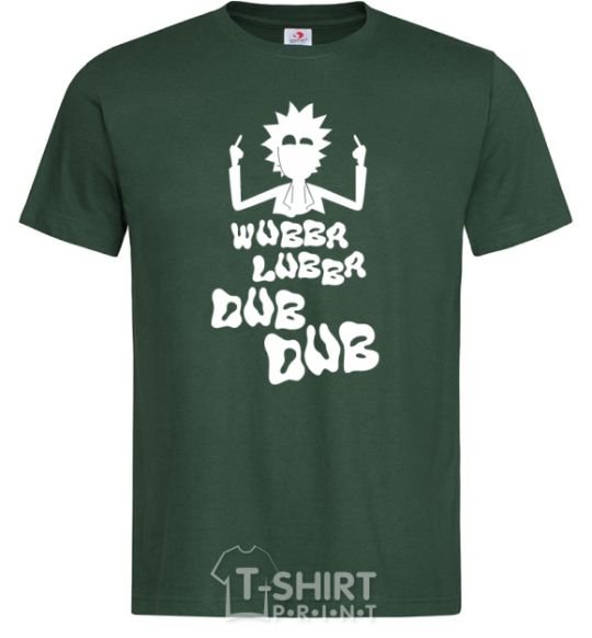 Men's T-Shirt Rick WUBBA LUBBA DUB DUB bottle-green фото
