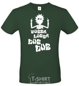 Men's T-Shirt Rick WUBBA LUBBA DUB DUB bottle-green фото