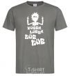 Men's T-Shirt Rick WUBBA LUBBA DUB DUB dark-grey фото