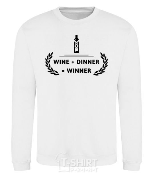 Sweatshirt wine dinner winner White фото