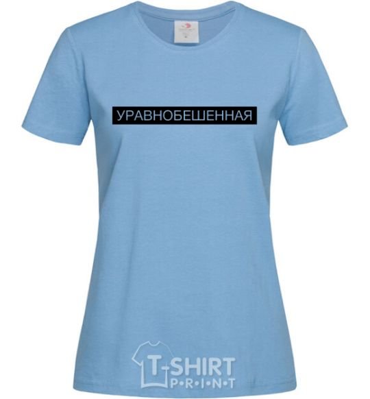 Women's T-shirt Balanced sky-blue фото