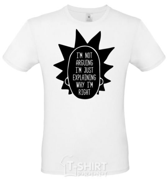 Men's T-Shirt Rick and Morty im not arguing silhouette White фото