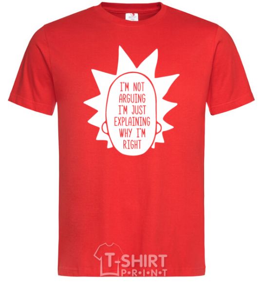 Men's T-Shirt Rick and Morty im not arguing silhouette red фото