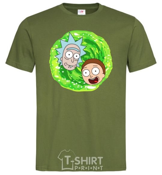 Men's T-Shirt Rick and Morty RIck and Morty portal millennial-khaki фото