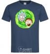 Men's T-Shirt Rick and Morty RIck and Morty portal navy-blue фото