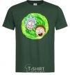 Men's T-Shirt Rick and Morty RIck and Morty portal bottle-green фото