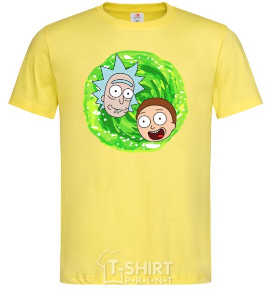 Men's T-Shirt Rick and Morty RIck and Morty portal cornsilk фото