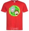 Men's T-Shirt Rick and Morty RIck and Morty portal red фото