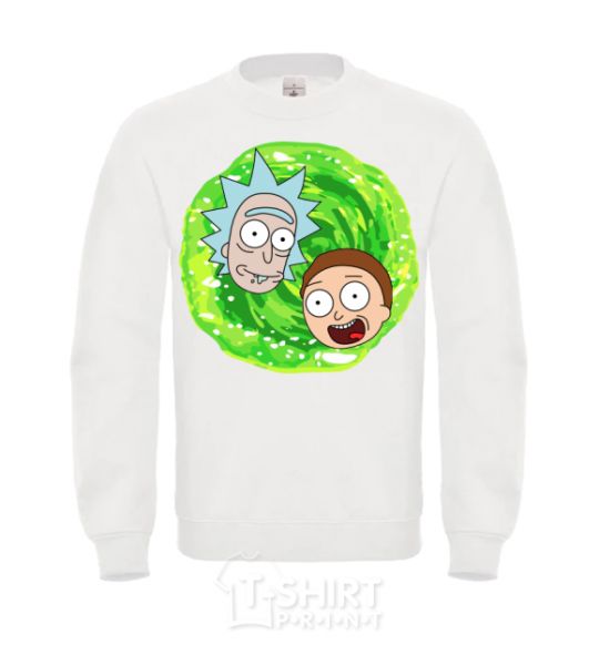 Sweatshirt Rick and Morty RIck and Morty portal White фото