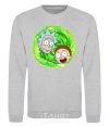 Sweatshirt Rick and Morty RIck and Morty portal sport-grey фото