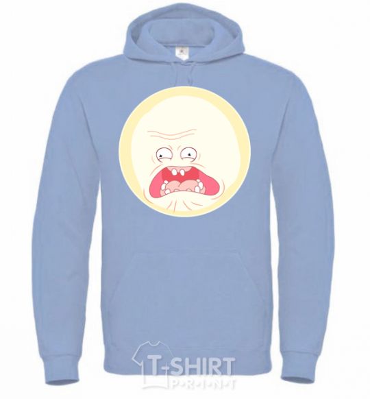 Men`s hoodie Rick and Morty sunshine scream tsui sky-blue фото