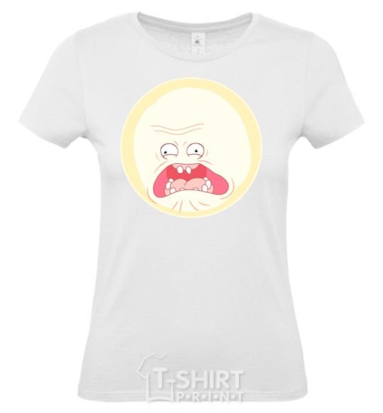 Women's T-shirt Rick and Morty sunshine scream tsui White фото