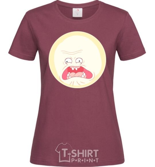 Women's T-shirt Rick and Morty sunshine scream tsui burgundy фото