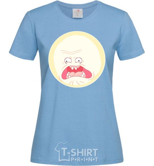 Women's T-shirt Rick and Morty sunshine scream tsui sky-blue фото