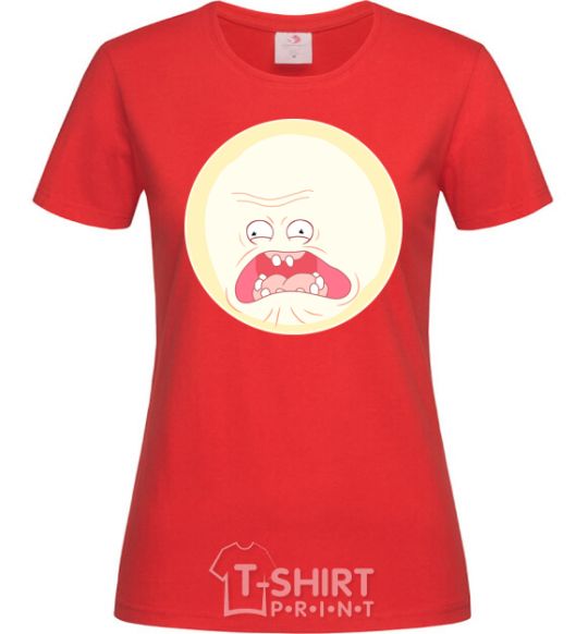 Women's T-shirt Rick and Morty sunshine scream tsui red фото