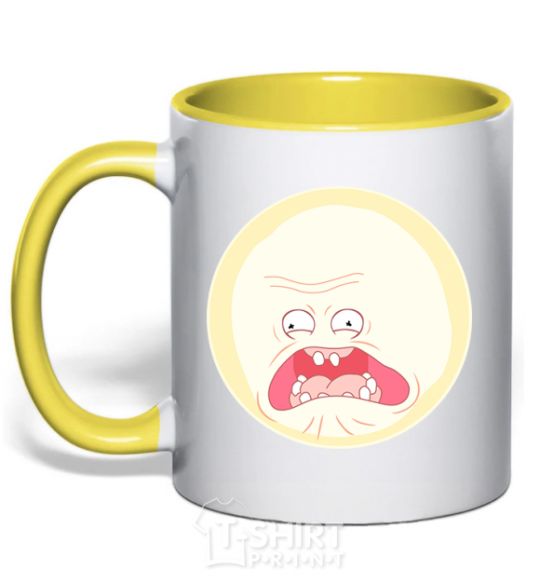 Mug with a colored handle Rick and Morty sunshine scream tsui yellow фото