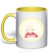 Mug with a colored handle Rick and Morty sunshine scream tsui yellow фото