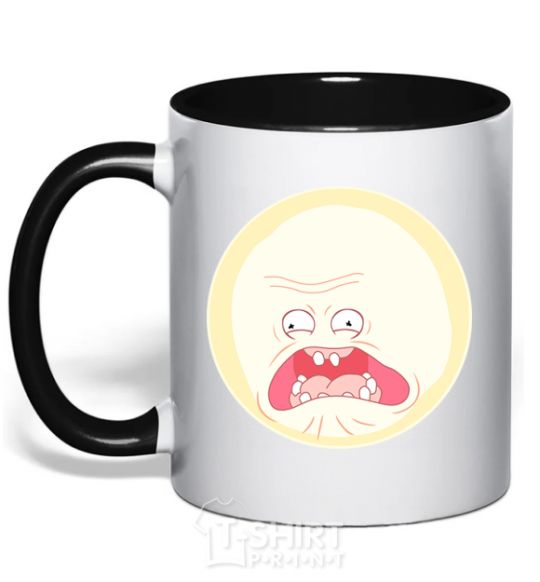 Mug with a colored handle Rick and Morty sunshine scream tsui black фото