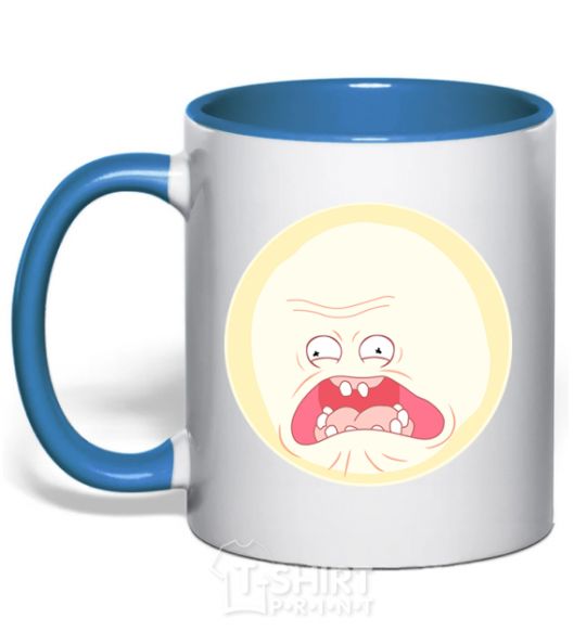 Mug with a colored handle Rick and Morty sunshine scream tsui royal-blue фото