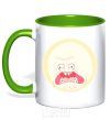 Mug with a colored handle Rick and Morty sunshine scream tsui kelly-green фото