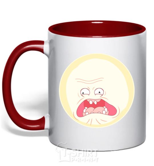 Mug with a colored handle Rick and Morty sunshine scream tsui red фото