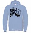 Men`s hoodie Pickle Rick sky-blue фото