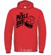 Men`s hoodie Pickle Rick bright-red фото