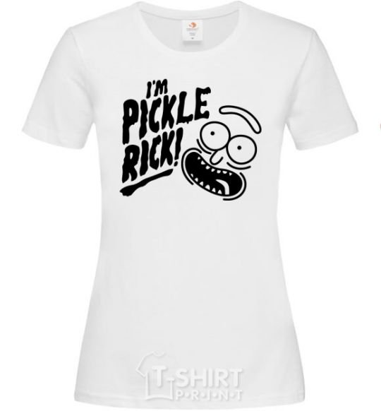 Women's T-shirt Pickle Rick White фото