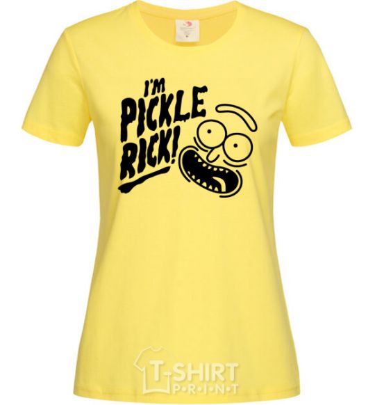 Women's T-shirt Pickle Rick cornsilk фото