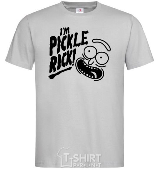 Мужская футболка Pickle Rick Серый фото