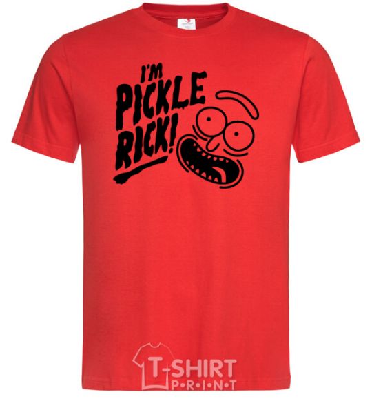 Мужская футболка Pickle Rick Красный фото
