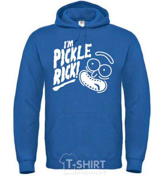 Men`s hoodie Pickle Rick royal фото