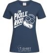 Women's T-shirt Pickle Rick navy-blue фото