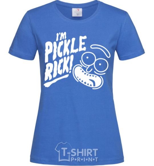Women's T-shirt Pickle Rick royal-blue фото