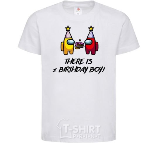 Детская футболка Among us birthday boy именинник Белый фото