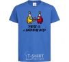 Kids T-shirt Among us birthday boy birthday boy royal-blue фото