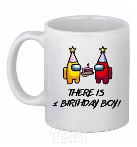 Ceramic mug Among us birthday boy birthday boy White фото